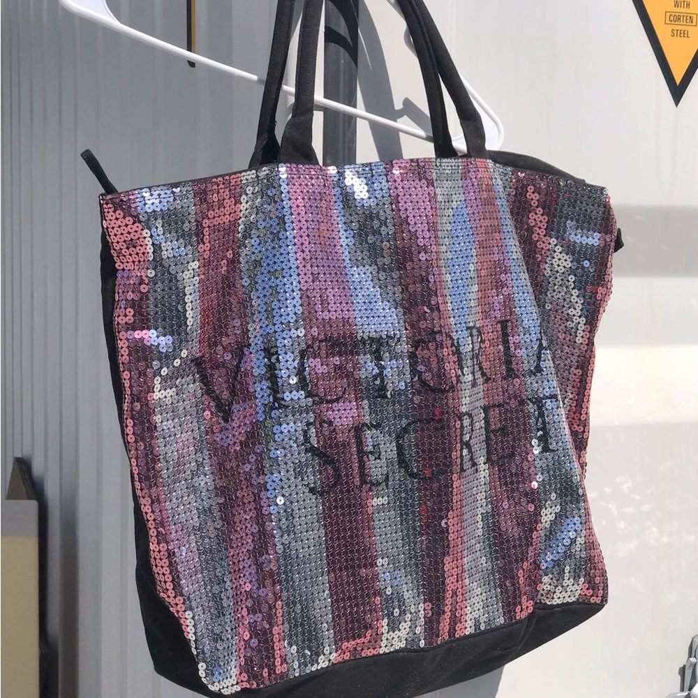 Victoria Secret’s Sexy Big Black Canvas Sequence Bag